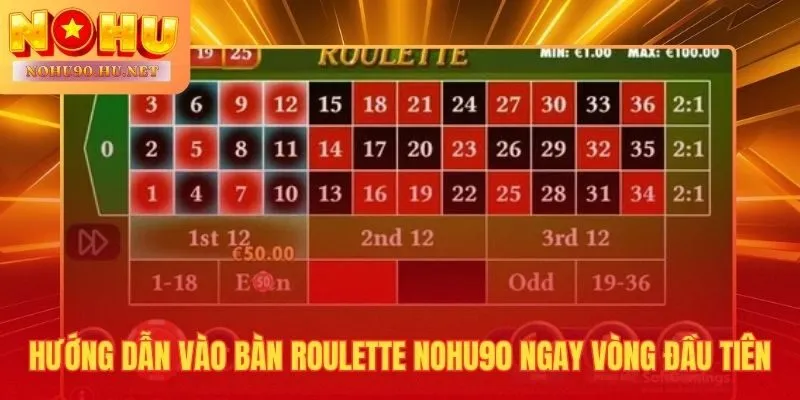 Các bước vào bàn roulette online tại Nohu90 từ đăng ký đến vòng quay đầu